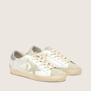 Golden Goose - Super-star (Blanco con estrella gris y talón diamantina): imagen 2