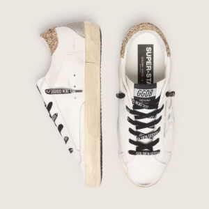 Golden Goose - Super-star (Blanco con talón de diamantina): imagen 3