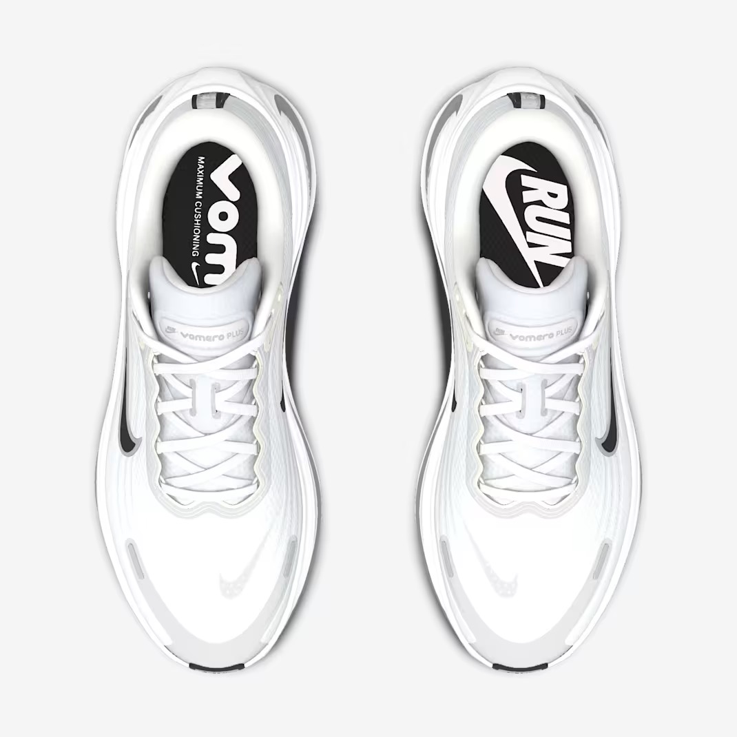 Nike - Vomero Plus (Blanco con negro): imagen 2