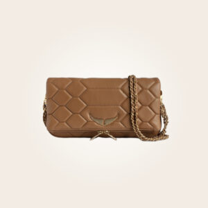 Zadig & Voltaire - Bolsa café con cadena color cobre