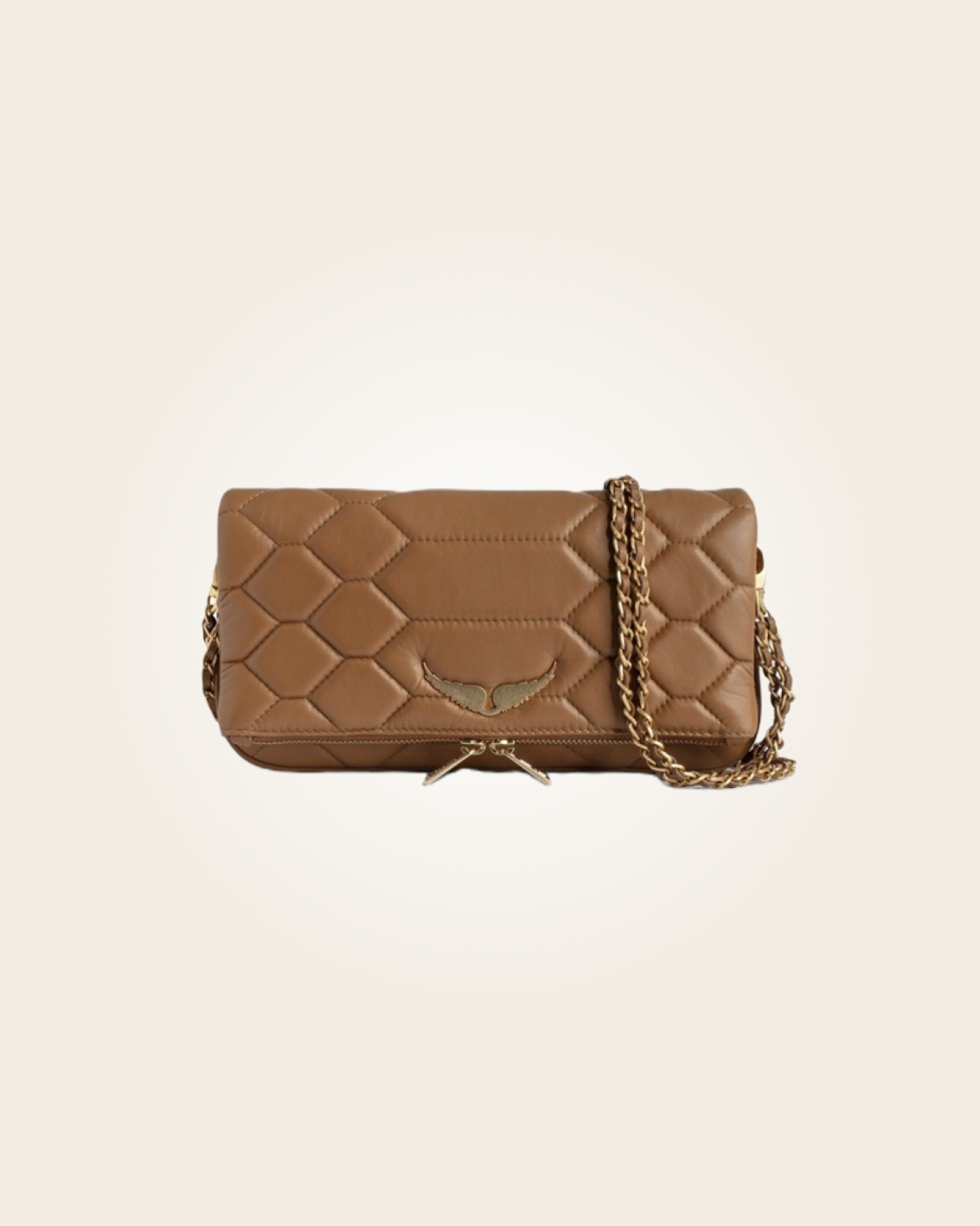 Zadig & Voltaire - Bolsa café con cadena color cobre: imagen 1