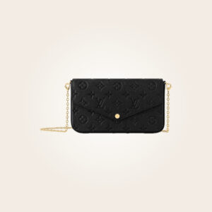 Louis Vuitton - Bolsa negra con dorado