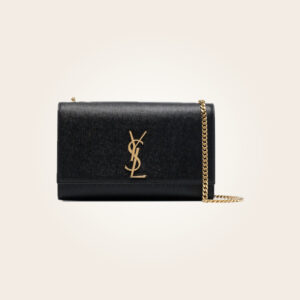 Yves Saint Laurent - Bolsa negra con dorado