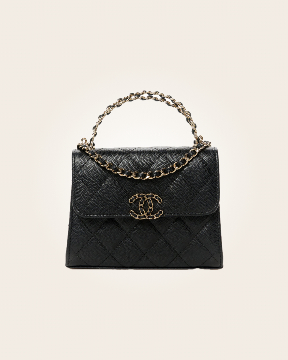Chanel - Bolsa negra con dorado: imagen 1