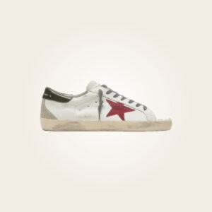Golden Goose - Blanco con estrella roja y talón negro con gris